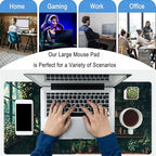 Green Plant Desk Pad Gaming Pad Extra Large Desk Mats Full Desk Mouse Pad XXL, Desktop Mat Computer Laptop Keyboard Pads, Office Home Decor Table Pad Cute Desk Accessories 31.5" x 15.7"