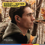 Skullcandy Dime Evo Wireless Earbuds, Bluetooth Headphones, Noise Isolating Fit, Up to 36 Hours Battery, Microphone, Easy Carry with Clip-Anywhere Case - Realtree APX Black/Orange
