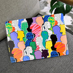 MEEgoodo for MacBook Air 13 inch Case 2021 2020 2019 2018 Released A2337 M1 A2179 A1932 with Touch ID, Plastic Shell & Keyboard Cover Compatible with MacBook Air Case 13.3, Diverse People Abstract Art
