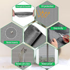 QWR Pet Proof Window Screen Replacement,39''x 360'' Heavy Duty High Hardness Vinyl Coated Wire-Like Mesh,Cat Resistant Screen Mesh for Sliding Screen Door,Patio,Windows(Rolled Package)