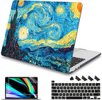 Mektron for MacBook Pro 16 inch Case A2141, 2020 2019 Pro 16-inch Touch Bar & Touch ID Starry Sky Matte Hard Shell Cover Keyboard Skin Screen Protector
