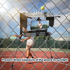 Cell Phone Fence Mount with Adjustable Shade, Mounting Kit for Gamechanger for iPhone, Samsung, GoPro, Mevo Start and Other Action Cameras,for Recording Baseball,Rugby and Tennis Games