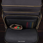 ENHANCE Tabletop DnD Bag - RPG Adventurer's Dungeons and Dragons Accessories Bag with Miniatures Storage, Mat Holder, DnD Dice & Token Pockets, Fits 4-8 Books, DM's Guide, Player's Handbook (Black)