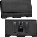 BECPLT Nylon Belt Holster Case Cell Phone Pouch Belt Holder Phone Holster Cover with Clip - Compatible with iPhone 13 Mini, 12 Mini, SE 2020, 8, 7, 6, 6S, Galaxy S10e, S7, J5 (Black)