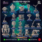 Spellblades & Enchanted Objects for DND Miniatures 28mm-32mm Player-Characters, NPC Bulk D&D Minis Unpainted Dungeons & Dragons Figures Accessories for Fantasy Tabletop RPG DND Pathfinder
