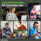 GEARit Wireless Bluetooth Headset with Mic - Multipoint Dual Connect, Noise Cancelling Trucker Headset for Phone Calls - All-Day Talk Time - Headphone with Microphone & Mute Button for Office Work