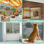 QWR Pet Proof Window Screen Replacement Kit, 48"x118" Durable High Hardness Screen Mesh Replacement Window Screens Repair Kit for Sliding Screen Door,Patio and Windows.(Folded Package)