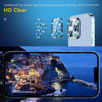 UniqueMe [3 Pack] Camera Lens Protector Compatible with iPhone 13 Pro 6.1" / 13 Pro Max 6.7" Tempered Glass,[Case Friendly][New version][Scratch-Resistant][Easy Installation] -Blue
