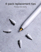 ZAGG Replacement Tips for Apple Pencil 1st Gen, 2nd Gen, & USB-C - Pack of 4, Smooth Writing, Perfect Friction, White