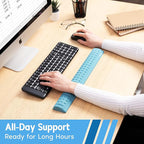 i-Rocks Memory Foam Keyboard Wrist Rest - Pain-Reducing Wrist Rest for Computer Keyboard - Non-Slip Rubber Base Wrist Rest - Cooling Keyboard Pad for Long Hours of Work, Studying, Gaming