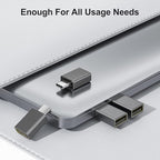 Elebase USB C to USB Adapter 4Pack,USBC Male to USB 3.0 Female MacBook Pro Air Adapter,Type C Thunderbolt 3 OTG Converter for Flash Thumb Drive,iPad mini,Mac,Apple iPhone 16 16e 15,Samsung S25 S24
