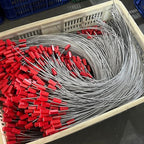 3.9 Feet Steel Wire Cable Seals Tamper Resistant Security Seal Tags Numbered Self-Locking Safety Seals Length 1.2m (Pack of 50pcs, Red)