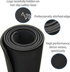 Gaming Mouse Pad (5mm) Massive 46 inch | 46x17.3x0.20 Extra Thick | Black | Stitched Edge, Large Washable Desk Mat