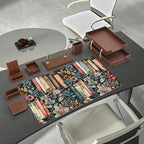 Floral Books Desk Mat Reading Desk Pad Mouse Mat XXL, Colorful Mouse Keyboard Pad Flower Bookshelf Desktop Mat, Long Computer Mats Aesthetic Desk Accessory Reader's Home Decor 31.5" x 15.7"