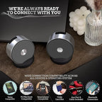 Dual Bluetooth Speakers - Built In Mic For Phone Calls - Multiple Pairing Bluetooth Speakers Set of 2 - Wireless Computer Speaker - TF SD Card Birthday Graduation Gift Idea For Boys Girls Silver