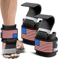 DMoose Fitness Weight Lifting Hooks (Pair) for Deadlifts, Pull Ups, Rows & Shrugs - Anti-Rip Nylon Strap Hand Grips with Thick Wrist Padding - Heavy Duty Wrist Straps for Weightlifting & Gym Workouts