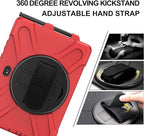 rantice Compatible with Samsung Galaxy TAB Active PRO 10.1 inch/Tab Active4 PRO Case, Heavy Duty Rugged Shockproof Drop Protection Case, Hand Strap&Shoulder Strap for SM-T540/T547/T630/T638 (Red)