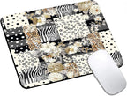 Mouse Pad, Cute Black Polka Dot Lattice Mouse Pads for Desk, 9.5" x 7.9" Non-Slip Rubber Base Computer Mousepad with Women, Portable Square Design for Wireless Mouse and Pad Laptop Office & Travel