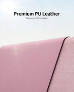 YSAGi Leather Desk Protector, Office Mat, Large Mouse Mat, Non-Slip PU Leather Blotter, Laptop Desk Pad, Waterproof Writing Pad for Office and Home (Pale Mauve, 23.6" x 13.8")