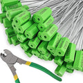 60 Pieces Security Cable Seals, Metal Number security tags for Truck, Trailers, Cargo, Containers, Vans, Oil Tank, Milk Vehicle (Green, 60 Pack)