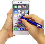 Skoloo Electronic Screen Touch Stylus,14 Pack 2 in 1 Slim Long Click Ink Stylus Ballpoint Pen For Universal Android Touch Screen Tablet Smartphone, Google Nexus, Samsung Galaxy, HTC, Multi-colored