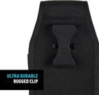 Nite Ize Clip Case Hardshell Universal Rugged Holster - Protective Phone Holder with Belt Clip - Holster for Men's & Women's Belts - Utility Belt Phone Pouch - XX-Large, Black