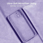 FireNova Designed for iPhone 15 Case, Silicone Upgraded [Camera Protection] Phone Case with [2 Screen Protectors], Soft Anti-Scratch Microfiber Lining Inside, 6.1 inch, Clove Purple