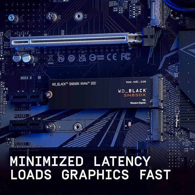 WD_BLACK 2TB SN850X NVMe Internal Gaming SSD Solid State Drive - Gen4 PCIe, M.2 2280, Up to 7,300 MB/s - WDS200T2X0E