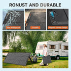 200W Portable Solar Panels,Foldable Solar Panel,IP68 Waterproof & Durable Up to 25% Efficiency N-Type 16BB Solar Cell ETFE Folding Solar Panel Kit,for Power Station Outdoor Camping RV