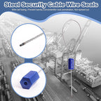 600 Pieces Security Cable Seals, Metal Number security tags for Truck, Trailers, Cargo, Containers, Vans, Oil Tank, Milk Vehicle (Yellow, 600 Pack)