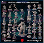 Spellblades & Enchanted Objects for DND Miniatures 28mm-32mm Player-Characters, NPC Bulk D&D Minis Unpainted Dungeons & Dragons Figures Accessories for Fantasy Tabletop RPG DND Pathfinder