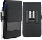 Mopaclle Nylon Cell Phone Holster for Belt, Compatible with iPhone 17 Pro Max/Air,iPhone 16 Pro Max,15 Pro Max, Galaxy S25 Plus, S24 Plus – Fits with Case On, Ideal Belt Holder for Technicians