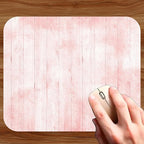 Pink Wood Decorative Colorful Mouse Pad Mat Mousepad for Desk Computer Laptop PC Gaming Home or Office Gift (Pink Wood MP45)