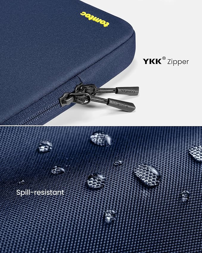 tomtoc 360 Protective Laptop Sleeve for 14-inch MacBook Pro M4/M3/M2/M1 Pro/Max A3112 A3401 A3185 A2992 A2918 A2779 2024-2021, Water-Resistant Case Bag with Accessory Pocket for 13.8 Surface Laptop 7