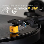 Fluance RT80 Classic High Fidelity Vinyl Turntable Record Player with Audio Technica AT91 Cartridge, Belt Drive, Built-in Preamp, Adjustable Counterweight, Solid Wood Plinth - Piano Black