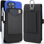 Mopaclle Vertical Nylon Phone Holster with Belt Clip for Galaxy S25/S24/S23/S22 Ultra, Note 20 Ultra, A56, F36 Series – Rugged Cell Phone Belt Holder Fits with Case On, for Men Women Outdoor Work