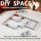 Dungeon Walls 40pcs 28mm Miniature RPG Modular System DND Terrain Building Accessories for Tabletop Role Playing Scenes, Gift of Christmas Halloween for DM