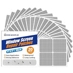 KING MOUNTAIN 20 Sheets Black Window Screen Repair Patches,4×4 in Window Screen Repair Kit for Window Screen and Screen Door Tears Holes, Strong Adhesive Screen Tape Mesh Repair,Quick & Waterproof