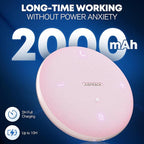 M4 Bluetooth Speakerphone Conference Speaker and Microphone with AI Noise Reduction GPT Transcription Speakers for Computer Desktop 360° Voice Pickup at Home Office for Teams/Zoom, Pink