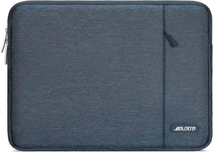 MOSISO Laptop Case 14 inch, 14 inch Laptop Sleeve Compatible with HP Lenovo Dell ASUS Acer, HP Stream, Dell Latitude, Lenovo IdeaPad, Polyester Vertical Computer Sleeve Bag with Pocket, Haze Blue