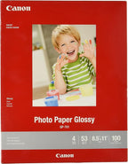 Canon PG-243/ CL-244 Ink Multi Pack, Compatible to TR4520, MX492, MG2520, MG2922, TS302 and TS202 & nk Glossy Photo Paper 8.5" x 11" 100 Sheets (1433C004)