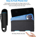 Mopaclle Nylon Phone Holster for iPhone 17 Pro Max, 17 Air, iPhone 16 Pro Max,iPhone 15 Pro Max 14 13 Pro Max & Plus, Premium Cell Phone Belt Holder with Belt Clip for Galaxy S25 Plus,S24 Plus