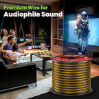 GEARit Speaker Wire 14 Gauge, Speaker Cable 100ft for Car Audio, Home Theater, CCA(Black Yellow)