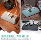 Smartish® Magnetic Cord Holder - Bigger Cable Wrangler Organizer with Magnet Clips for Charger Management on Desktop, Nightstand, or Side Table - Holds 6+ Cables - No. 2 Pencil Gray