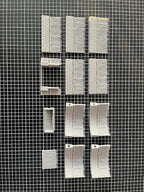 HAUTICO Tabletop RPG Village Wall Scenery and Wargame Terrain for 18mm Miniatures (Simple Edition)