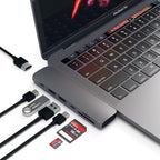 Satechi USB C Hub Adapter, USBC Dongle 7 in 1, USB-C with 4K HDMI, 87W PD Charging, USBC Data, 2 USB-A Data, Micro/SD Card Readers, for MacBook Pro/Air M1 M2 M3 M4 - Space Gray