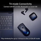 ASUS ROG Keris Wireless Aimpoint Gaming Mouse – Right-Handed Ergonomic, 75g, Tri-Mode Connectivity, 42K DPI, up to 119Hr Battery, PC/Mac Support - Black