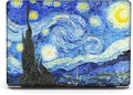 Berkin Arts Compatible with MacBook Air 13 inch Cover, 2022-2018 Release A1932 with Touch ID with Keyboard Cover & Screen Protector Post-Impressionism (The Starry Night by Van Gogh)