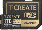 TEAMGROUP T-Create Smart A2 1TB Micro SDXC U3 V30 4K R/W Speed up to 160/150 MB/s High Speed Flash Memory Card for Creators, Compatible with GoPro, Insta360 TTCS1TIA2V3003