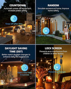 DEWENWILS Outdoor Timer Outlet Waterproof, Outdoor Digital Timer for Lights, Programmable with 2 Grounded Outlets, for Home and Garden, Halloween, 15A, 1/2HP, Heavy Duty, ETL Listed